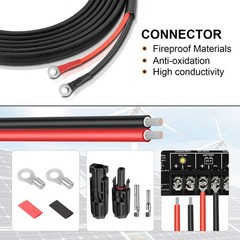 10 Gauge Battery Cable 8FT, 10 AWG Battery Cable for Automotives, RVs, Motorc…