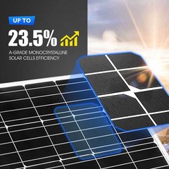 100 Watt 12V Solar Panel High Efficiency Monocrystalline Module For RV Boat Home