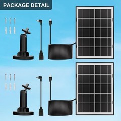 7W Solar Panel for Ring,2Pack Solar Charger for Stick Up Cam, Stick Up Cam Pr…