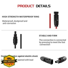 ELFCULB 20FT 12AWG Solar Extension Cable Pair