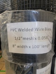 SnapnRack Critter Guard pvc welded wire black 1/2 mesh x 0.058 8″W 100’L