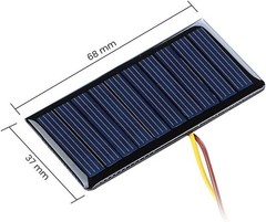 10Pcs 5V 60mA Mini Polycrystalline Solar Panels Cells 68mmx37mm/2.67″x1.45″ f…