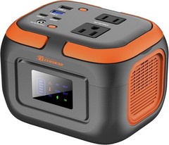 Compact Solar Rechargeable Power Station 120W – LED Flashlight & Multiple Ports