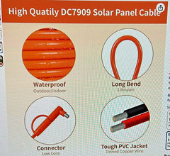 14AWG 8mm Extension Cable for Solar Generators 30FT Solar Panel Cable