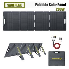 200W Portable Foldable Solar Panel for Emergency Home RV Van Off Grid Camping