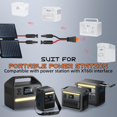 10FT 10AWG Solar to Xt60I, 3 6 10 16 20 25FT Solar Panel Connector to Xt60I-F A