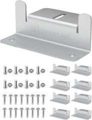 8 Units per Set Solar Panel Mounting Z Brackets Lightweight Aluminum Corrosion-F
