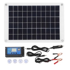 Solar Panel Kit 15W Portable Solar Battery Charger Maintainer 10A 12V 24V Solar