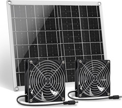 15W Solar Panel Fan with Dual IP67 Waterproof Fans for Ventilation Needs