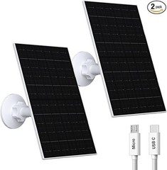 7W Solar Panel USB-C Charger IP66 Waterproof 360 Adjustable Mount 7.2ft Cable 2