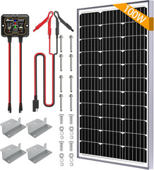 SOLPERK 100W Solar Battery Charger Solar Battery Maintainer + Upgrade 10A MPPT C