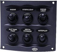 H73070041 Gray 2-Row 6-Way Compact Switch Panel, Multi, 2.17″ D X 4.21″ W X 3.74