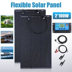 5000W Inverter & 400W 200W Flexible Solar Panel Kit RV Boat Camper Backup Power