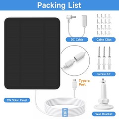 Solar Panel for Ring Camera, Compatible with Spotlight Cam/Pro/Plus Battery,