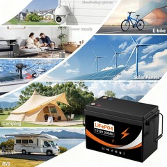 12V 100Ah 300Ah LiFePO4 Battery 4000+ Deep Cycles 200A BMS for RV OffGrid Solar