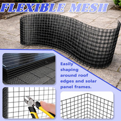PROLEE 8 Inch X 100FT Solar Panel Bird/Critter Guard Anti-Rust with 100 Fastener