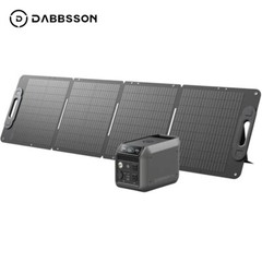Dabbsson Power Station 768Wh 600W Solar Generator w/ 120W Folding Solar Panel