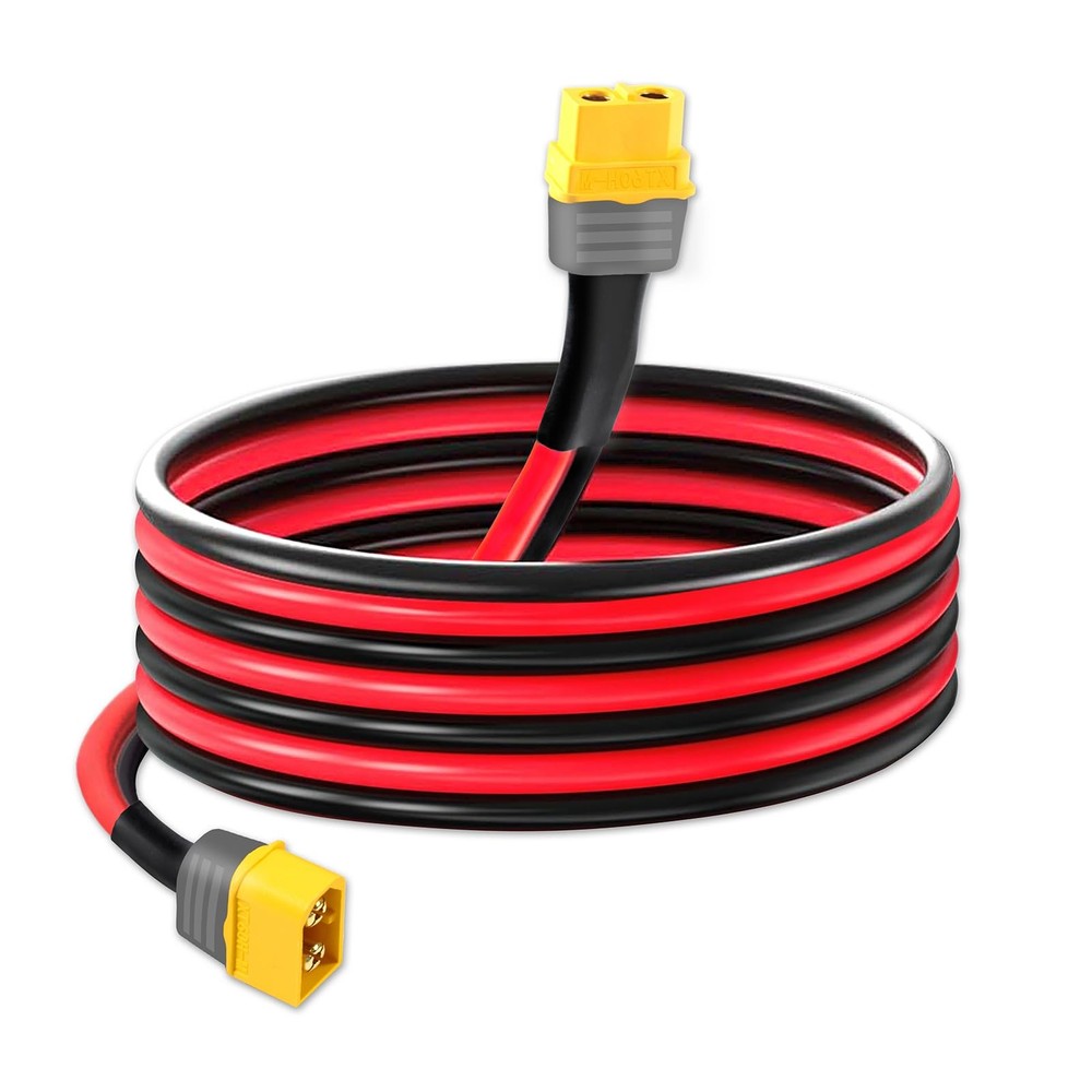 XT60 Extension Cable 12AWG 25FT Male Female Connectors – Ideal for Power