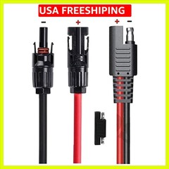 Solar Panel to SAE Adapter With MC4 Connector Extension Cable 10AWG for Easy …
