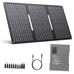 30W Solar Panel Charger YT30 Foldable Solar Panel IP65 Waterproof Gray – Gray