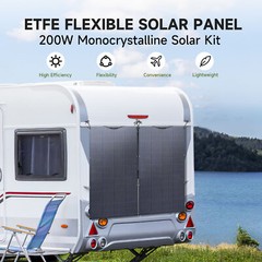 ALLPOWERS 200W 32V Flexible Solar Panel Charger Certified Refurbished Roof Boat