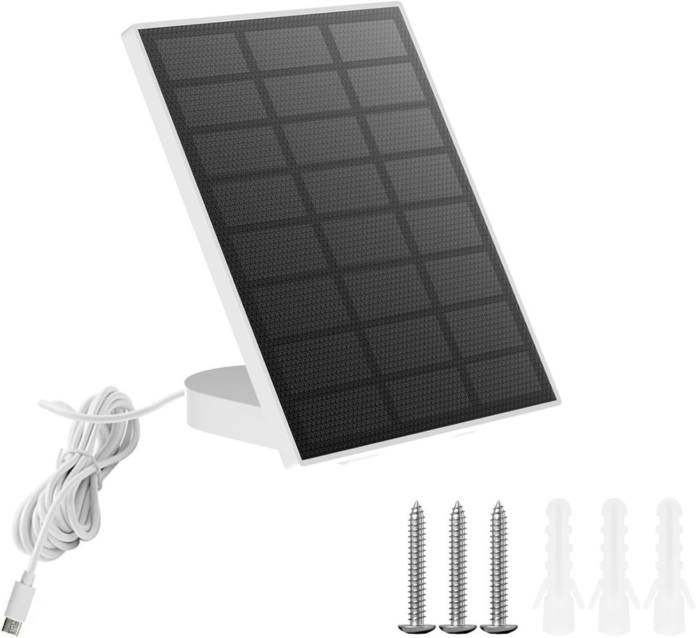 Solar Panel for Outdoor Security Camera,IP66 Waterproof Solar Charger