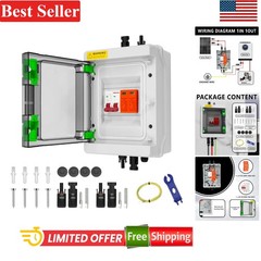 Solar Combiner Box 1-In-1-Out 50A Circuit Breaker Surge Protector