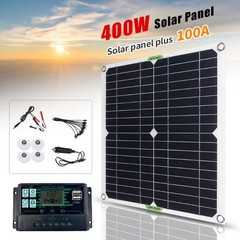 400W Solar Panel Kit 100A 12V Battery Charger w/ Controller Caravan Boat Outdoor