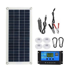 Solar Panel 12V Solar Cell Controller for Phone RV Car Outdoor Battery Supply