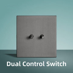 86mm For toggle Switch Socket Panel Matte Gray Stainless Steel for Interior Use