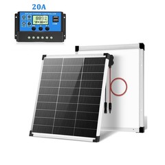 50W Solar Panel Controller Kit 12V Mono Off-Grid Battery Home RV Camping Boat