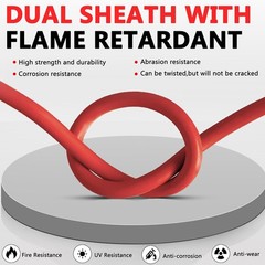 2×30 Feet Solar Panel Extension Cable- 10AWG Solar Cable Solar Panel Cable