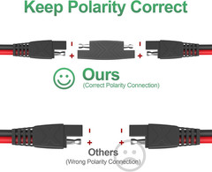 OYMSAE 15Ft SAE Connector, Solar Panel Extension Cable, Quick Disconnect Wire fo