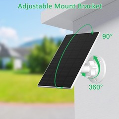 FUTUREZEN 2W Solar Panel for Security Cameras, 5V Solar Charger for Rechargea…