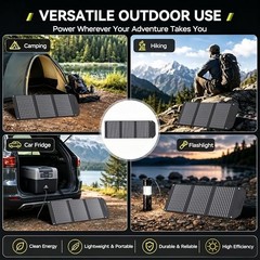 Portable Solar Panel 30W Solar Panel Charger 23% High Efficiency Black