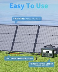 3-in-1 Solar Connector Cable 8.5Ft for Solar Generator, Power Station