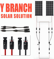 10FT 10AWG Solar Extension Cable with Male and Female Connectors, Solar Y