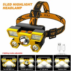 Portable Solar Panel Power USB Charger Storage Generator System Kit Headlamp