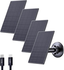 2W Solar Panel Security Cameras W/ USB & USB-C Port 4 Pack USB Solar charger