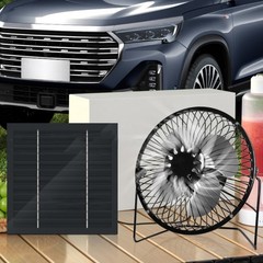 Solar Powered 10W Portable Fan 8 Inch with Power Bank for Outdoor Activities