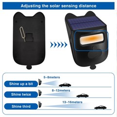 Solar Doorbell Wireless Motion Sensor Alarm For Farms Camping