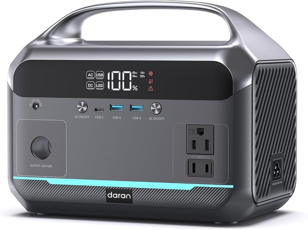 Portable Power Station 600W Surge 288Wh LiFeP04 Solar Generator
