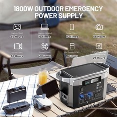 KEPLER 1800W Portable Power Station 1536Wh LiFePO4 Solar Generator Home Backup