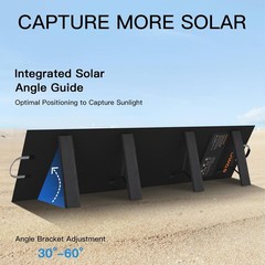 220W 40V Foldable Solar Panel, Monocrystalline, IP67 Waterproof