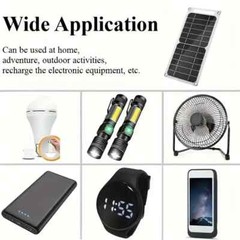 5V 0.4A Portable Solar Panel, DIY Battery Charger Outdoor Travel Camping Fishing