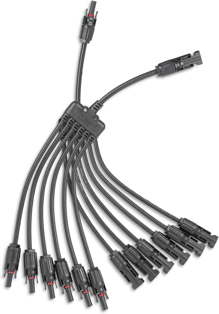 Solar Panel Connector 6 to 1 Solar Y Branch Solar Panel Splitter 6Way Solar Pane