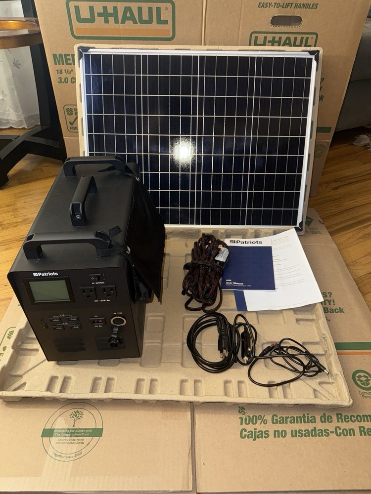 4Patriots Solar Generator 1800w & Solar Panel