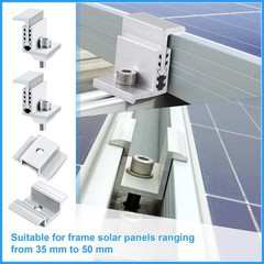 1.06 Inch Solar Panel Bracket Aluminum Solar Mid Clam with Mounting Brackets …