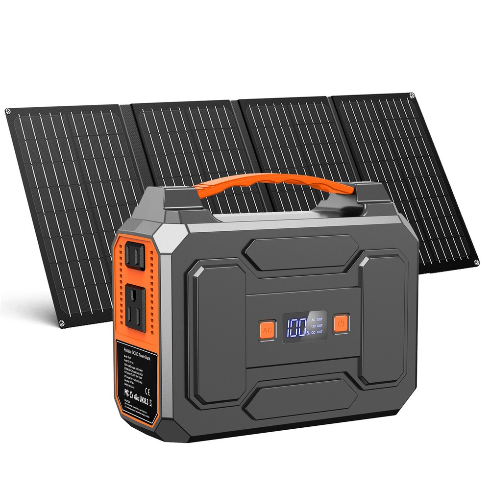 100W Solar Generator Portable Power Station Battery Charger with 40W Solar Panel