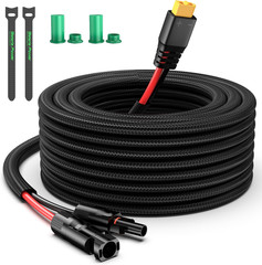 Bateria Solar Charge Cable to XT60 Adaptor and Solar Connectors – 12AWG 10FT for
